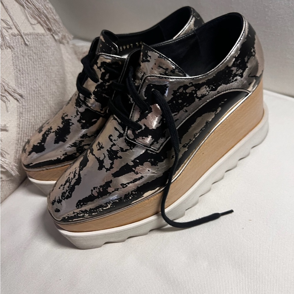 stella mccartney leather elyse platforms